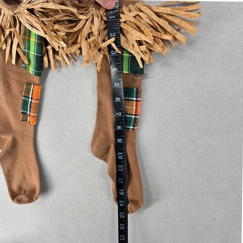 Scarecrow Costume Girls Size 6-6X  Fall Patchwork Halloween‎ Rustic Dress up